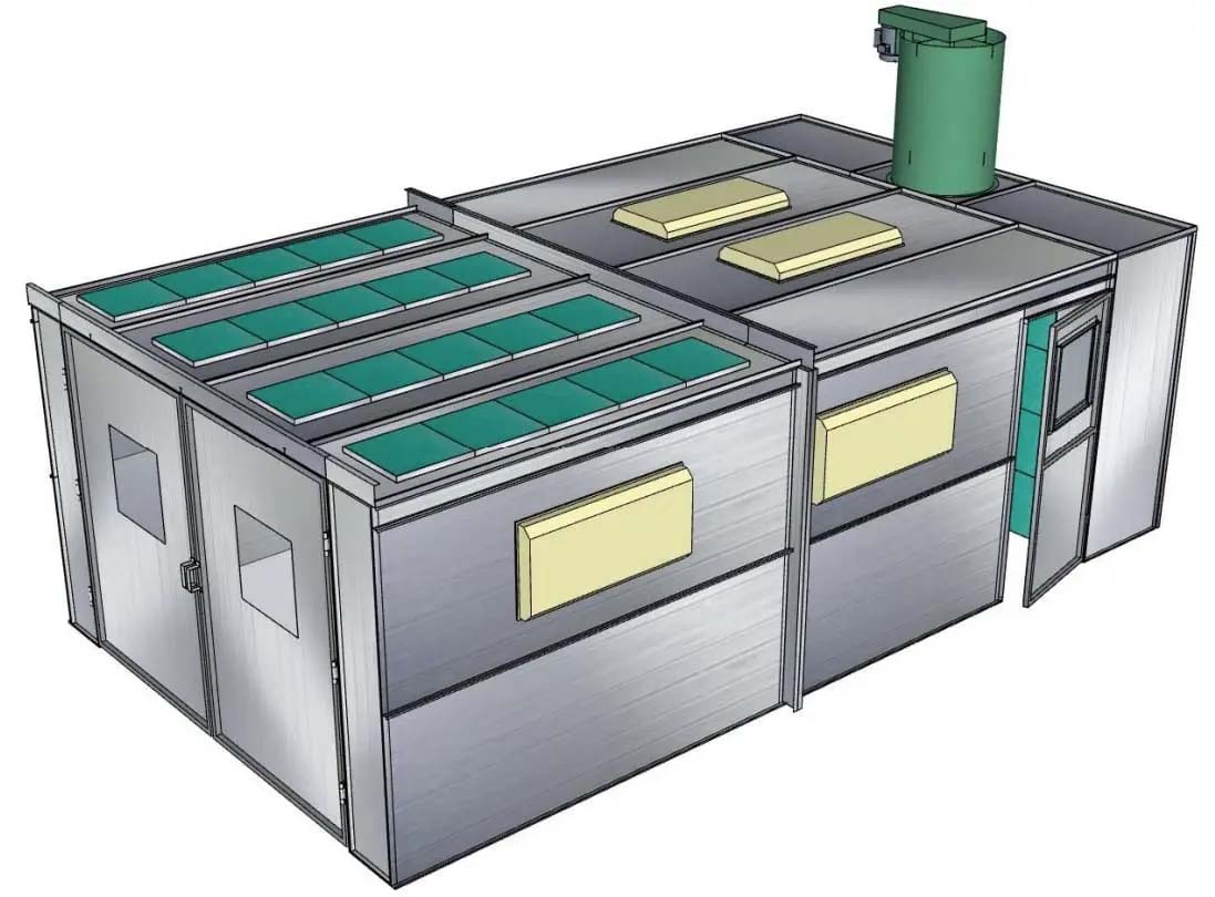 Semi Down Paint Booth Flat Top product image
